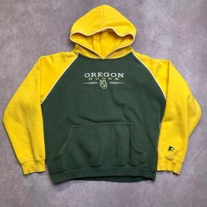Starter Oregon Ducks Boys 18 Hoodie Green Yellow Embroidered Logo